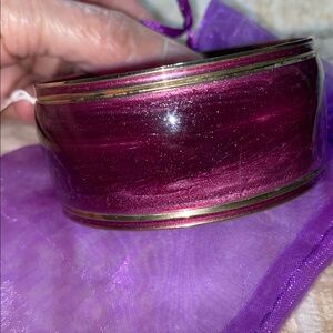 Vintage beautiful Purple burgundy Enamel Bangle Wide